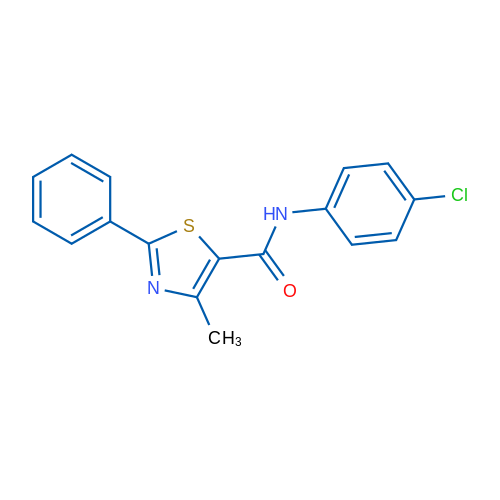 N-(4-Chlorophenyl)-4-methyl-2-phenyl-1,3-thiazole-5-carboxamide 1g