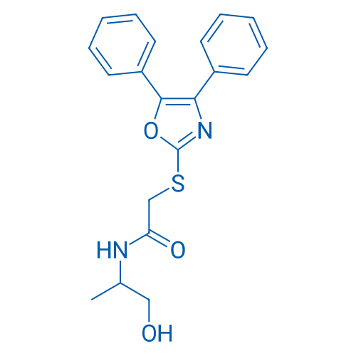 2-((4,5-Diphenyloxazol-2-yl)thio)-N-(1-hydroxypropan-2-yl)acetamide 100mg