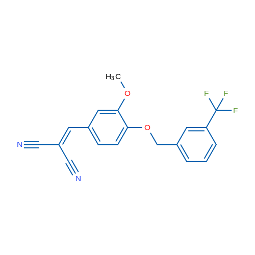 2-[(3-Methoxy-4-{[3-(trifluoromethyl)phenyl]methoxy}phenyl)methylidene]propanedinitrile 1g
