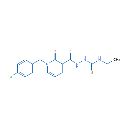 1-[(4-Chlorophenyl)methyl]-N-[(ethylcarbamothioyl)amino]-2-oxo-1,2-dihydropyridine-3-carboxamide 1g