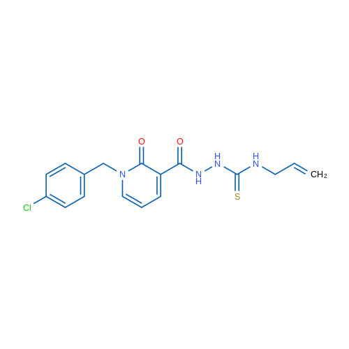 1-[(4-Chlorophenyl)methyl]-2-oxo-N-{[(prop-2-en-1-yl)carbamothioyl]amino}-1,2-dihydropyridine-3-carboxamide 1g
