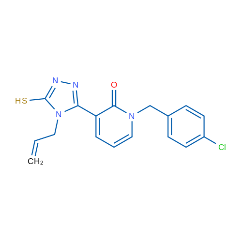 1-[(4-Chlorophenyl)methyl]-3-[4-(prop-2-en-1-yl)-5-sulfanyl-4H-1,2,4-triazol-3-yl]-1,2-dihydropyridin-2-one 1g