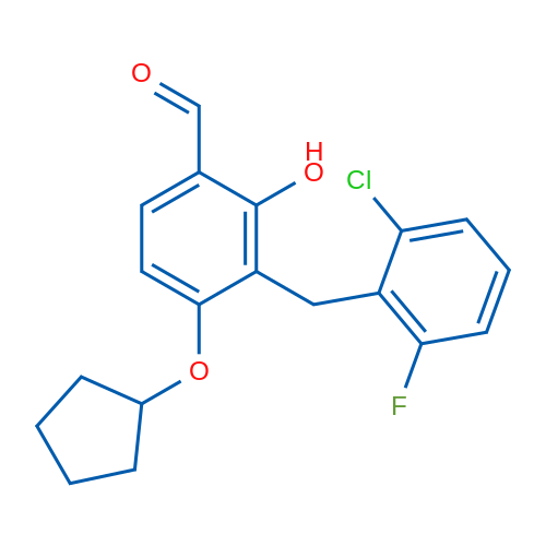3-[(2-Chloro-6-fluorophenyl)methyl]-4-(cyclopentyloxy)-2-hydroxybenzaldehyde 1g