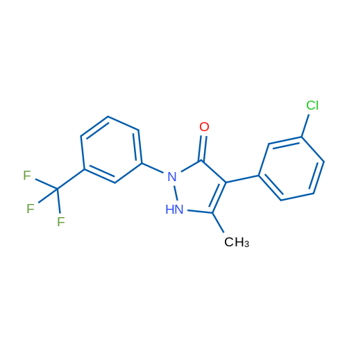 4-(3-Chlorophenyl)-5-methyl-2-[3-(trifluoromethyl)phenyl]-2,3-dihydro-1H-pyrazol-3-one 1g