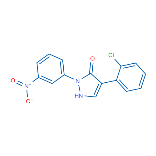 4-(2-Chlorophenyl)-2-(3-nitrophenyl)-2,3-dihydro-1H-pyrazol-3-one 1g