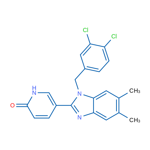 5-{1-[(3,4-dichlorophenyl)methyl]-5,6-dimethyl-1H-1,3-benzodiazol-2-yl}-1,2-dihydropyridin-2-one 1g