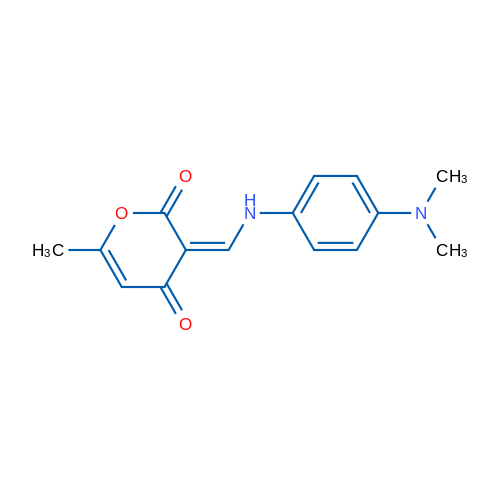 (3Z)-3-({[4-(dimethylamino)phenyl]amino}methylidene)-6-methyl-3,4-dihydro-2H-pyran-2,4-dione 1g