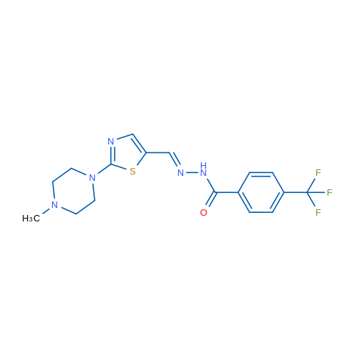 N'-[(1E)-[2-(4-Methylpiperazin-1-yl)-1,3-thiazol-5-yl]methylidene]-4-(trifluoromethyl)benzohydrazide 1g