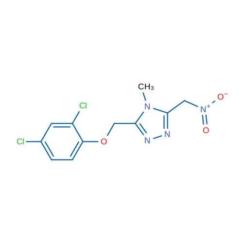 3-[(2,4-Dichlorophenoxy)methyl]-4-methyl-5-(nitromethyl)-4H-1,2,4-triazole 1g