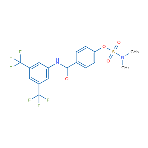 4-{[3,5-bis(trifluoromethyl)phenyl]carbamoyl}phenyl N,N-dimethylsulfamate 1g