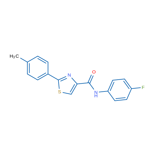 N-(4-Fluorophenyl)-2-(4-methylphenyl)-1,3-thiazole-4-carboxamide 1g