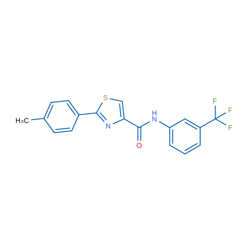 2-(4-Methylphenyl)-N-[3-(trifluoromethyl)phenyl]-1,3-thiazole-4-carboxamide 1g