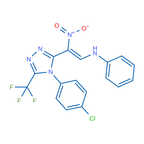 N-[(Z)-2-[4-(4-Chlorophenyl)-5-(trifluoromethyl)-4H-1,2,4-triazol-3-yl]-2-nitroethenyl]aniline 1g