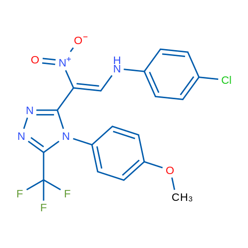 4-Chloro-N-[(Z)-2-[4-(4-methoxyphenyl)-5-(trifluoromethyl)-4H-1,2,4-triazol-3-yl]-2-nitroethenyl]aniline 1g