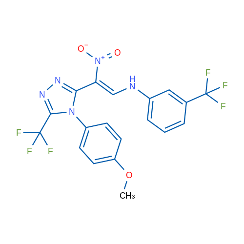 N-[(Z)-2-[4-(4-Methoxyphenyl)-5-(trifluoromethyl)-4H-1,2,4-triazol-3-yl]-2-nitroethenyl]-3-(trifluoromethyl)aniline 1g