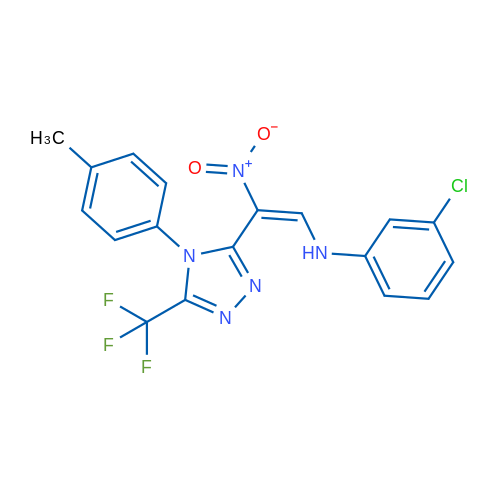 3-Chloro-N-[(E)-2-[4-(4-methylphenyl)-5-(trifluoromethyl)-4H-1,2,4-triazol-3-yl]-2-nitroethenyl]aniline 1g