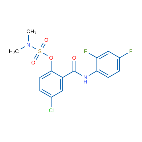 4-Chloro-2-[(2,4-difluorophenyl)carbamoyl]phenyl N,N-dimethylsulfamate 1g