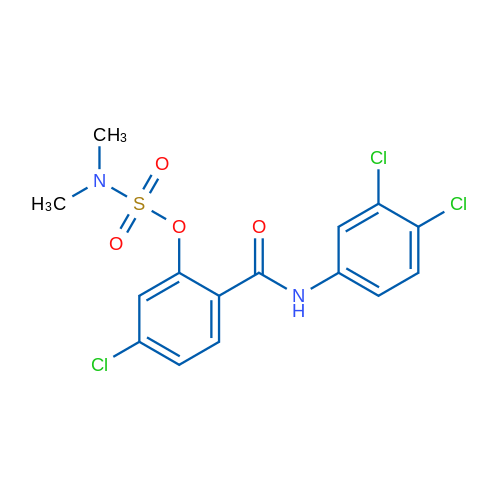 5-Chloro-2-[(3,4-dichlorophenyl)carbamoyl]phenyl N,N-dimethylsulfamate 1g