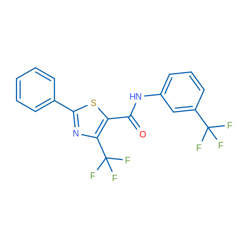 2-Phenyl-4-(trifluoromethyl)-N-[3-(trifluoromethyl)phenyl]-1,3-thiazole-5-carboxamide 1g