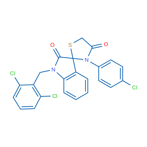 3'-(4-Chlorophenyl)-1-[(2,6-dichlorophenyl)methyl]-1,2-dihydrospiro[indole-3,2'-[1,3]thiazolidine]-2,4'-dione 1g
