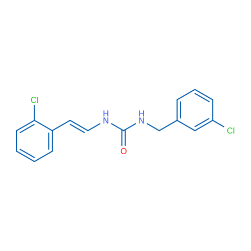 3-[(E)-2-(2-Chlorophenyl)ethenyl]-1-[(3-chlorophenyl)methyl]urea 1g