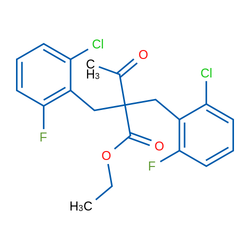 Ethyl 2,2-bis[(2-chloro-6-fluorophenyl)methyl]-3-oxobutanoate 1g