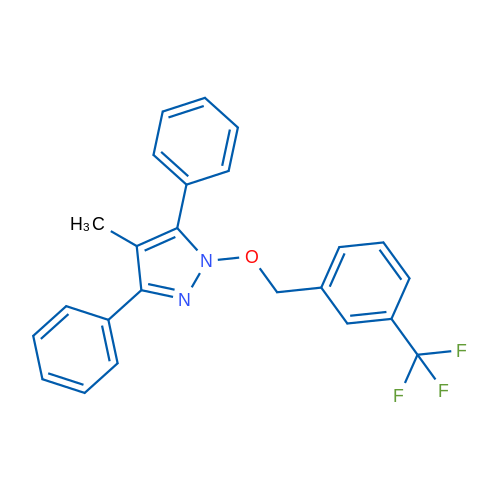 4-Methyl-3,5-diphenyl-1-{[3-(trifluoromethyl)phenyl]methoxy}-1H-pyrazole 1g