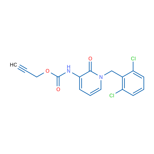 Prop-2-yn-1-yl N-{1-[(2,6-dichlorophenyl)methyl]-2-oxo-1,2-dihydropyridin-3-yl}carbamate 1g
