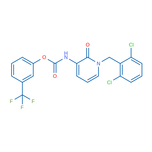 3-(Trifluoromethyl)phenyl N-{1-[(2,6-dichlorophenyl)methyl]-2-oxo-1,2-dihydropyridin-3-yl}carbamate 1g