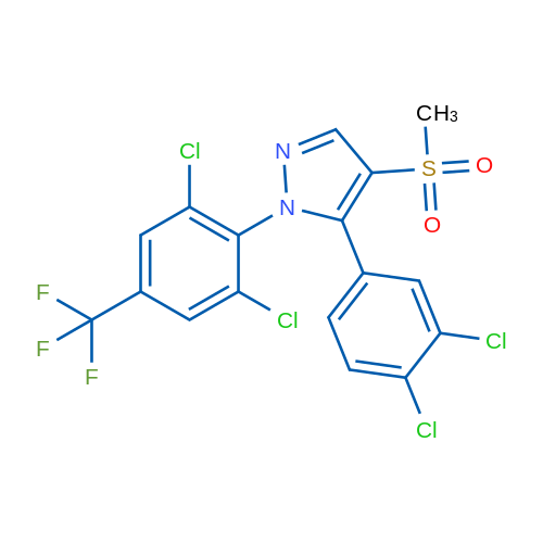 1-[2,6-Dichloro-4-(trifluoromethyl)phenyl]-5-(3,4-dichlorophenyl)-4-methanesulfonyl-1H-pyrazole 1g
