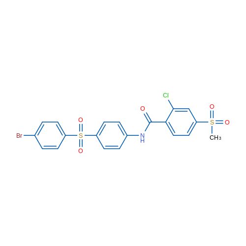 N-[4-(4-Bromobenzenesulfonyl)phenyl]-2-chloro-4-methanesulfonylbenzamide 1g