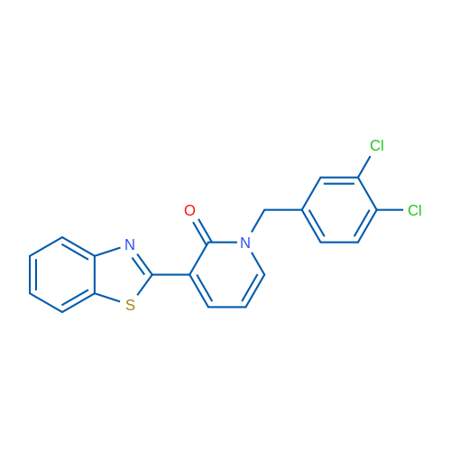 3-(1,3-Benzothiazol-2-yl)-1-[(3,4-dichlorophenyl)methyl]-1,2-dihydropyridin-2-one 1g