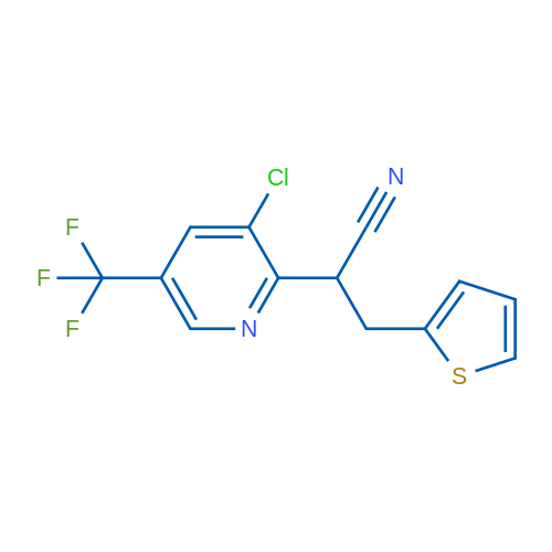 2-[3-Chloro-5-(trifluoromethyl)pyridin-2-yl]-3-(thiophen-2-yl)propanenitrile 1g