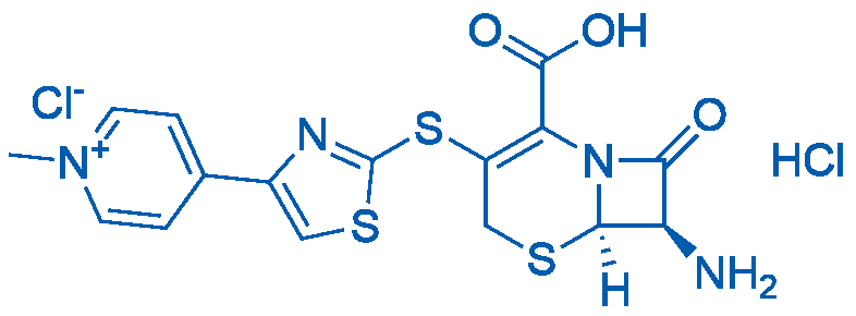 4-(2-(((6R,7R)-7-Amino-2-carboxy-8-oxo-5-thia-1-azabicyclo[4.2.0]oct-2-en-3-yl)thio)thiazol-4-yl)-1-methylpyridin-1-ium chloride hydrochloride 1g