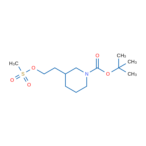 tert-Butyl 3-(2-((methylsulfonyl)oxy)ethyl)piperidine-1-carboxylate 1g