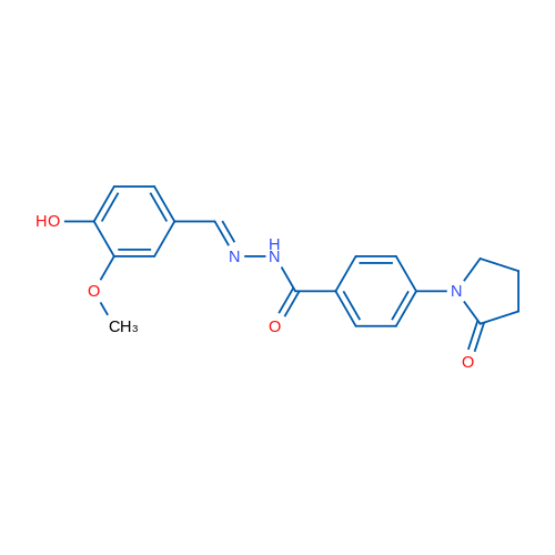 N'-[(1E)-(4-Hydroxy-3-methoxyphenyl)methylidene]-4-(2-oxopyrrolidin-1-yl)benzohydrazide 1g