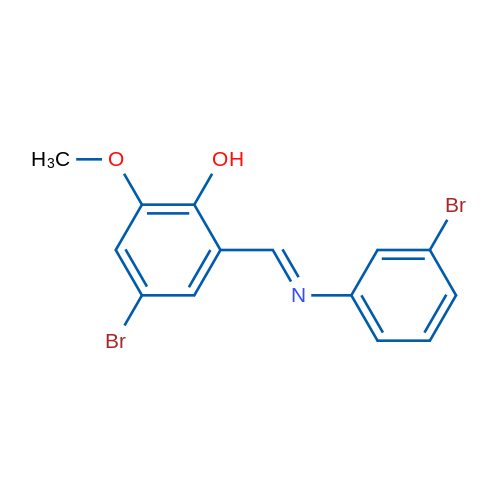 4-Bromo-2-[(1E)-[(3-bromophenyl)imino]methyl]-6-methoxyphenol 1g