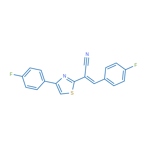 (2E)-3-(4-Fluorophenyl)-2-[4-(4-fluorophenyl)-1,3-thiazol-2-yl]prop-2-enenitrile 1g
