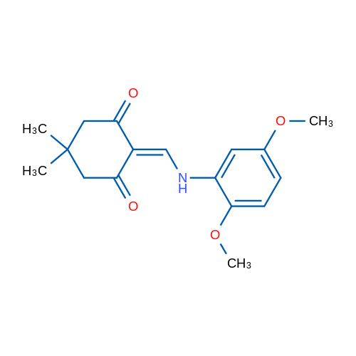 2-{[(2,5-dimethoxyphenyl)amino]methylidene}-5,5-dimethylcyclohexane-1,3-dione 1g
