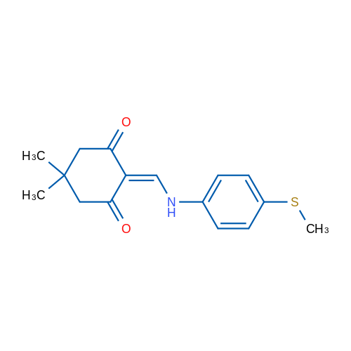 5,5-Dimethyl-2-({[4-(methylsulfanyl)phenyl]amino}methylidene)cyclohexane-1,3-dione 1g