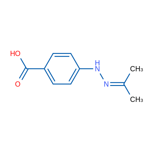 4-(2-(Propan-2-ylidene)hydrazinyl)benzoic acid 250mg