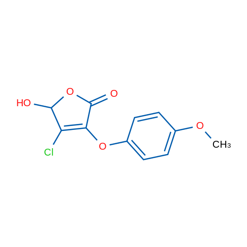 4-Chloro-5-hydroxy-3-(4-methoxyphenoxy)furan-2(5H)-one 1g