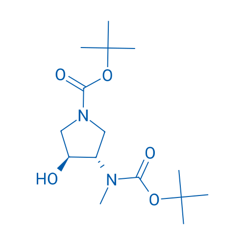 (3S,4S)-tert-Butyl 3-((tert-butoxycarbonyl)(methyl)amino)-4-hydroxypyrrolidine-1-carboxylate 250mg
