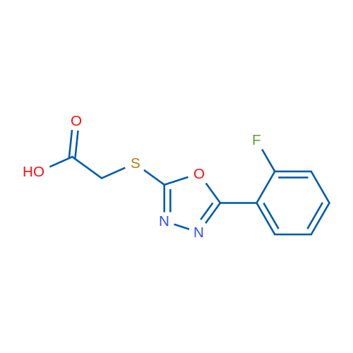 2-((5-(2-Fluorophenyl)-1,3,4-oxadiazol-2-yl)thio)acetic acid 1g