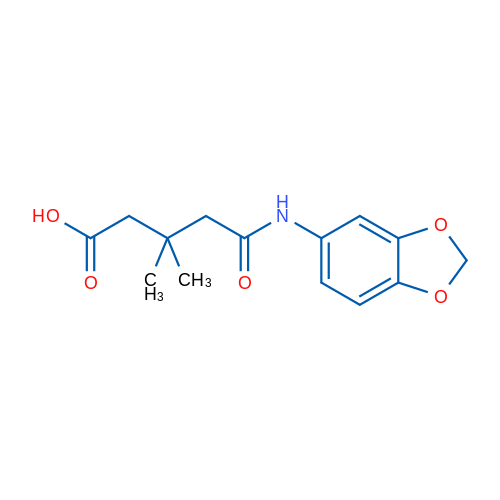 5-(Benzo[d][1,3]dioxol-5-ylamino)-3,3-dimethyl-5-oxopentanoic acid 5g