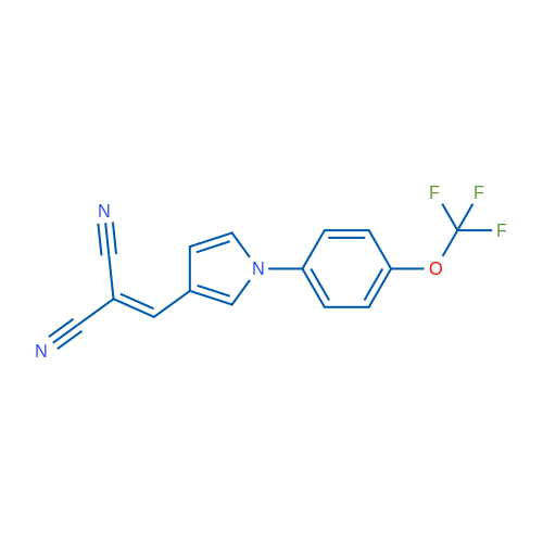 2-({1-[4-(trifluoromethoxy)phenyl]-1H-pyrrol-3-yl}methylidene)propanedinitrile 1g