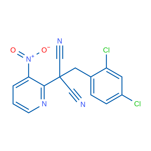 2-[(2,4-Dichlorophenyl)methyl]-2-(3-nitropyridin-2-yl)propanedinitrile 1g
