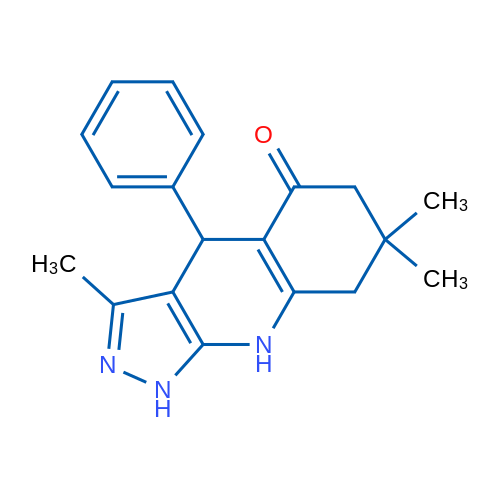 3,7,7-Trimethyl-4-phenyl-6,7,8,9-tetrahydro-1H-pyrazolo[3,4-b]quinolin-5(4H)-one 1g