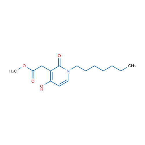Methyl 2-(1-heptyl-4-hydroxy-2-oxo-1,2-dihydropyridin-3-yl)acetate 1g