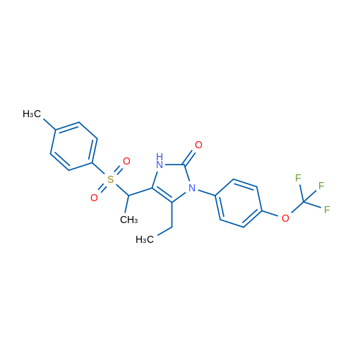 5-Ethyl-4-[1-(4-methylbenzenesulfonyl)ethyl]-1-[4-(trifluoromethoxy)phenyl]-2,3-dihydro-1H-imidazol-2-one 1g
